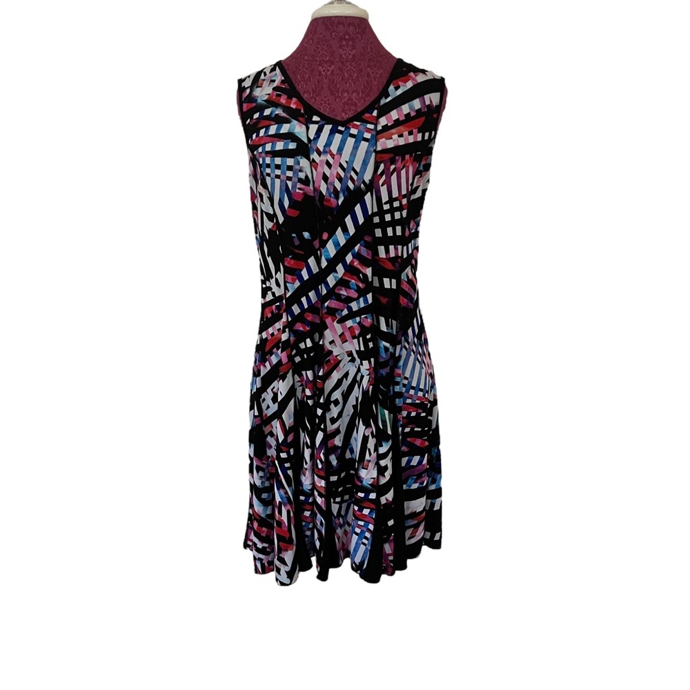 COPY - Sami & Jo Woman Size XL Black Multicolor Knit Short Sleeve Dress
